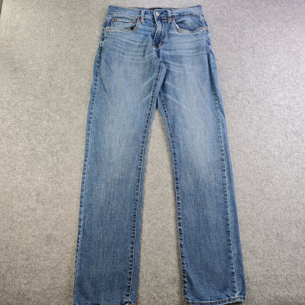 Lucky Brand 221 Straight Leg Jeans Mens 30x34 Medium Wash Blue Denim Zip Fly